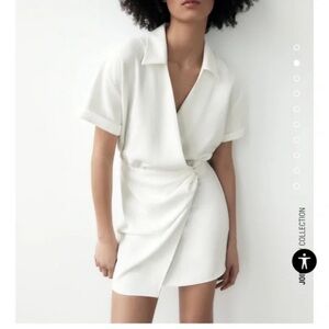 Zara short wrap front dress